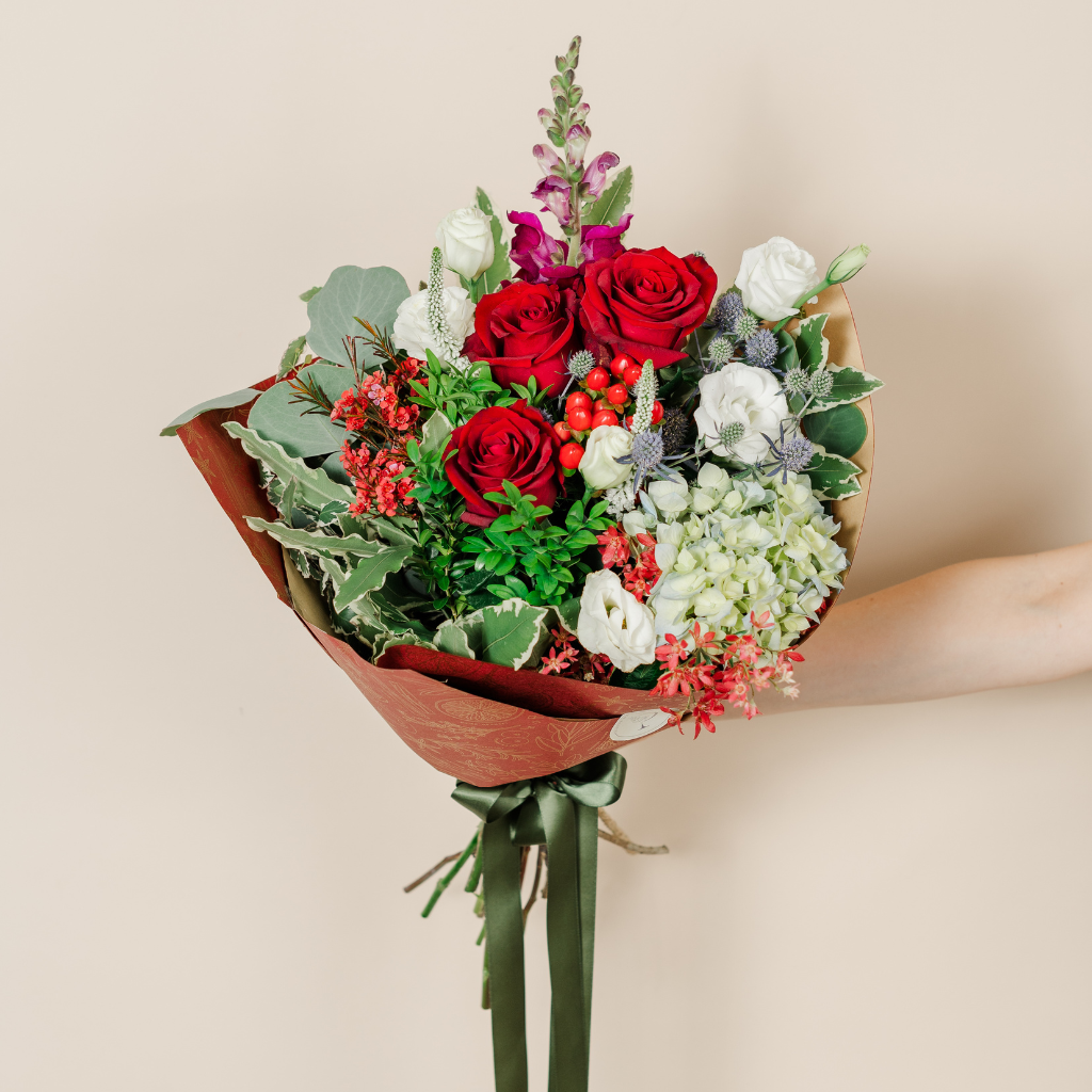 A colourful display of various flower arrangements.