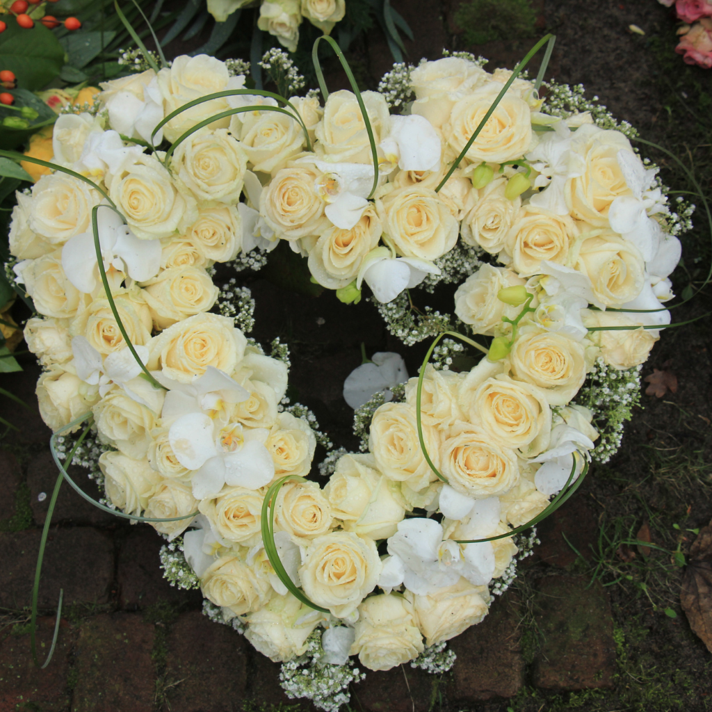 Floral Love Heart memorial service