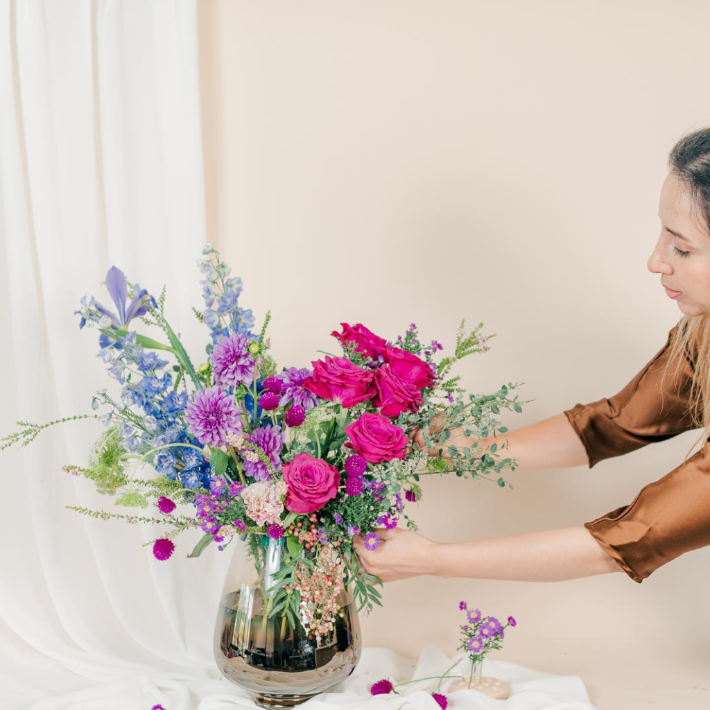 Personalised birthday flower bouquet with a handwritten card for delivery in Sydney