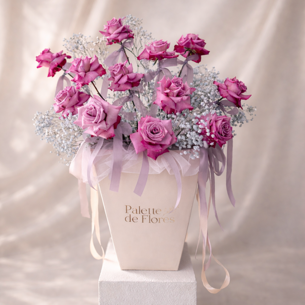 Purple Roses with a Soft Ribbon Touch | Premium Ecuadorian Roses Sydney ...