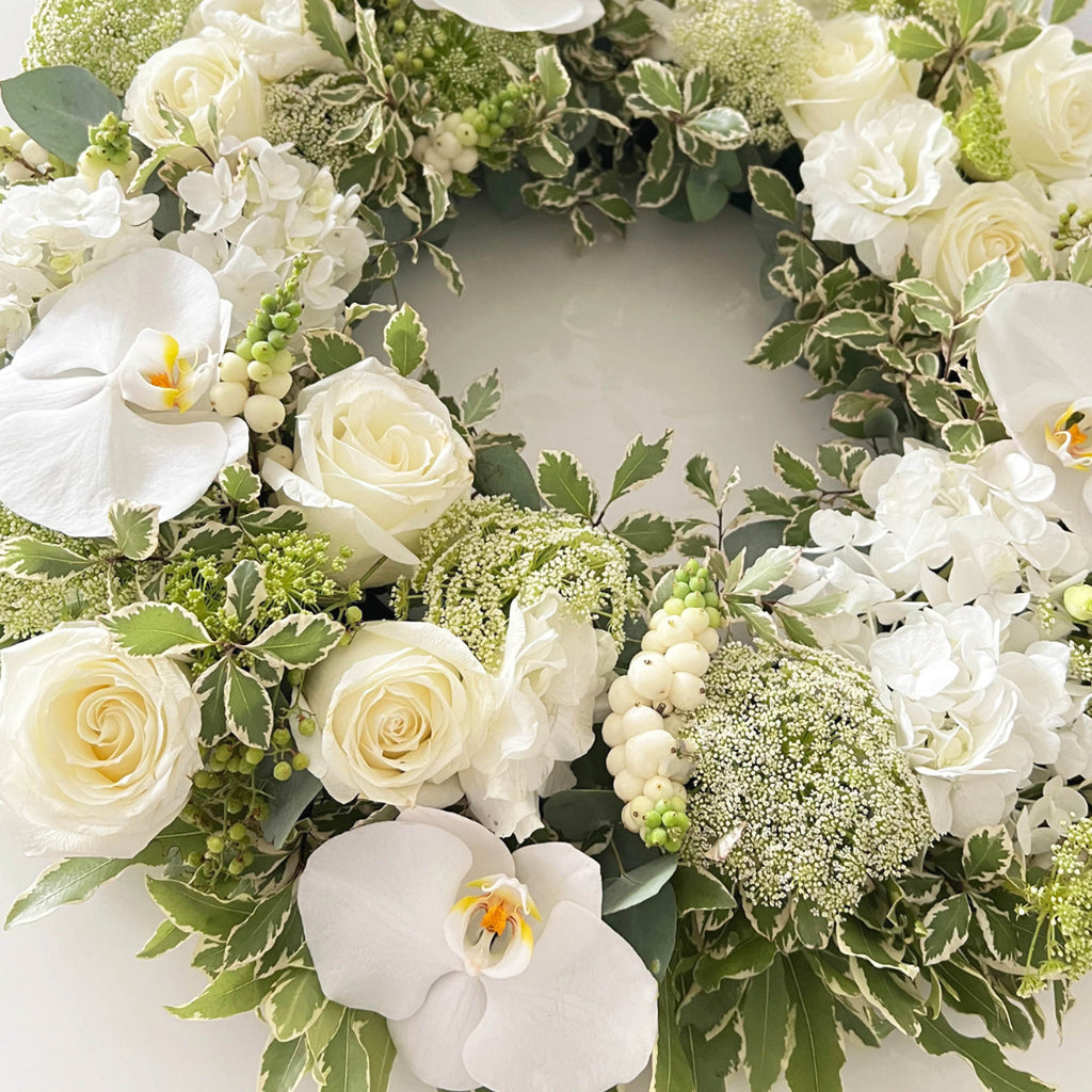 Sydney florist white sympathy wreaths